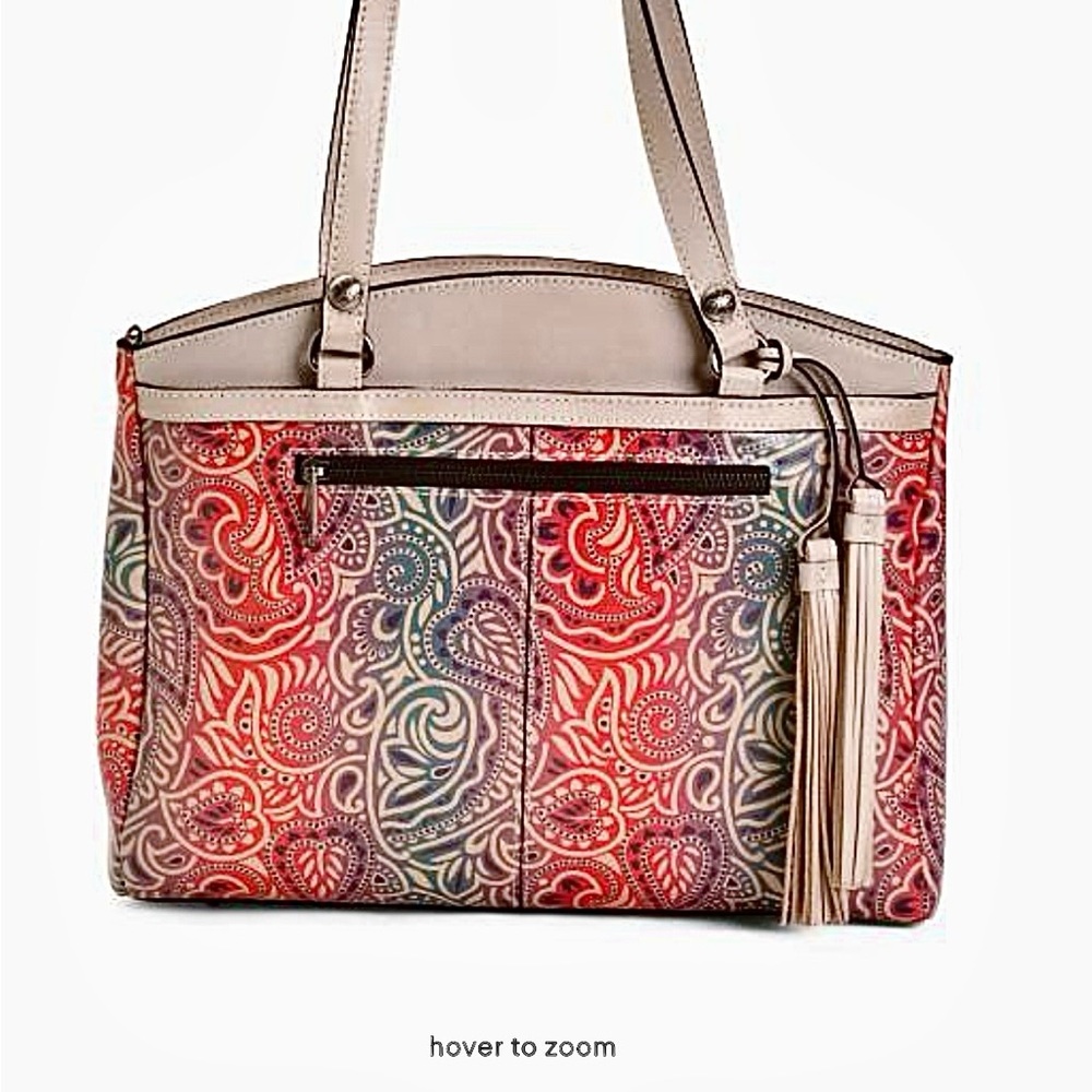 NWT~ Patricia Nash Pink Paisley Tote Bag/100% Genuine Cowhide Leather